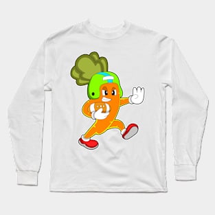 Carrot at Football Sports Long Sleeve T-Shirt